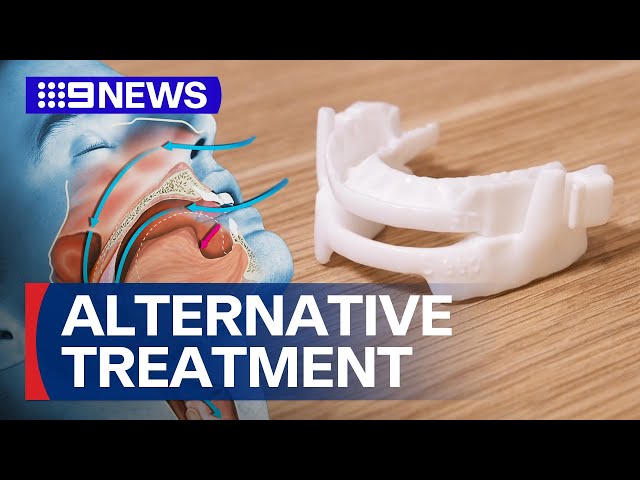 Comfortable alternative for snoring sleep apnoea treatment | 9 News Australia