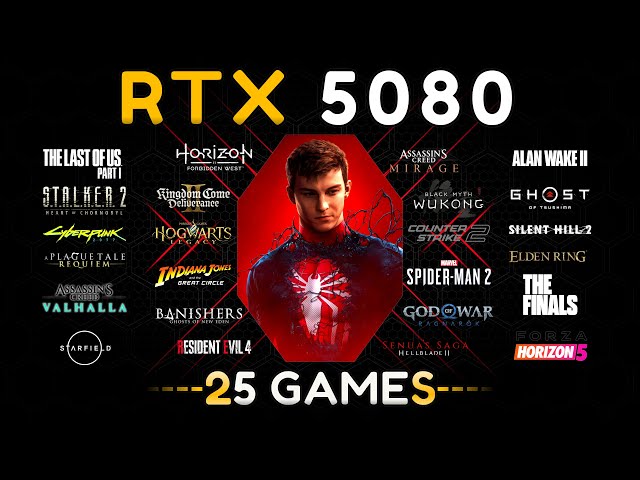 RTX 5080 : Test In 25 Games (1440P)