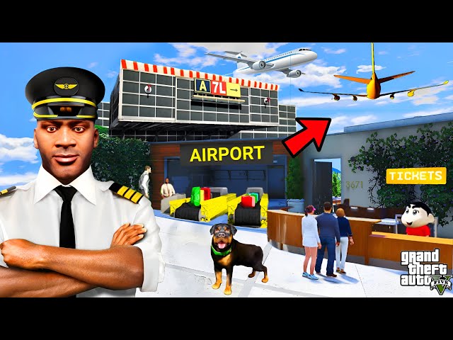 Shinchan & Franklin's House is the NEW Airport! (Upgrade) In GTA 5