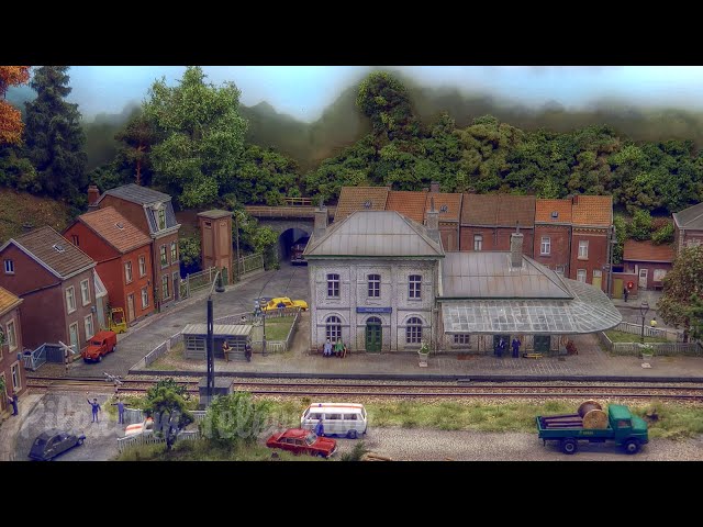 Awesome Weathered HO Scale Model Railroad: Saint-Hilaire Railway Station in the Belgian Ardennes