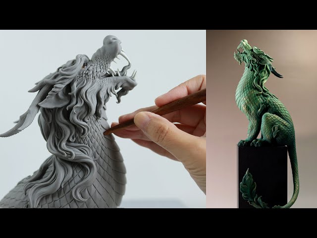 Creating a Mythical Oriental Bronze Dragon with Polymer Clay