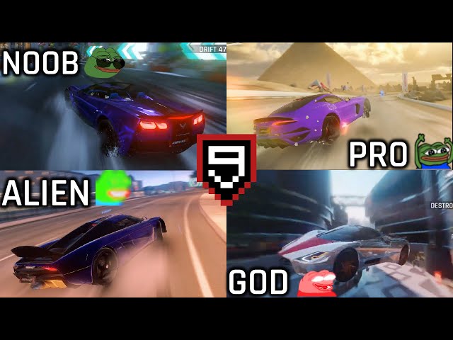 ASPHALT 9 LEGENDS - NOOB VS PRO VS ALIEN VS GOD PT - 9