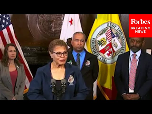 JUST IN: Los Angeles Mayor Karen Bass Holds A Briefing On Storm Preparations