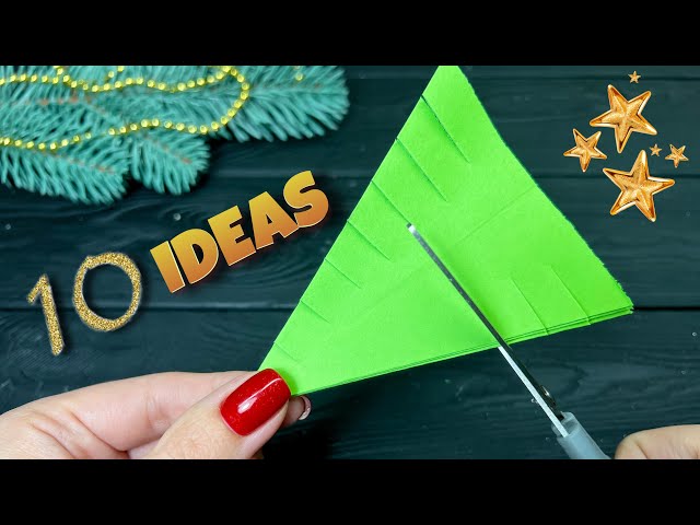 10 IDEAS 🔥 Christmas Paper Craft 10 ИДЕЙ Новогодние поделки