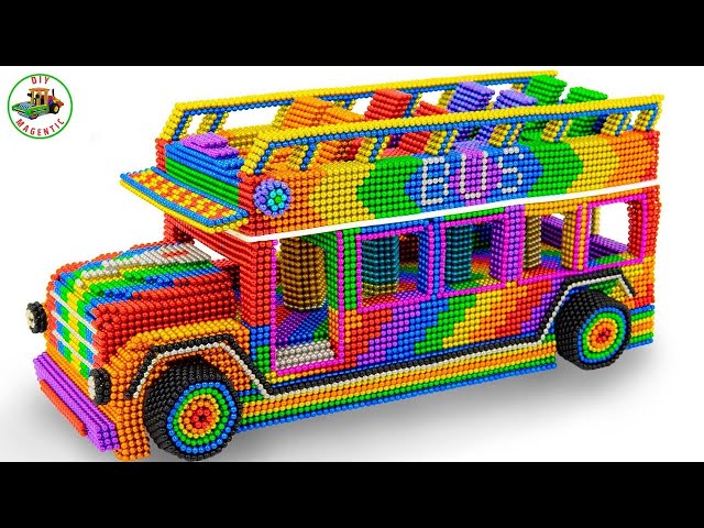 🔴TOP 1 DIY - Build a Double Decker Bus with Magnetic Balls! #18