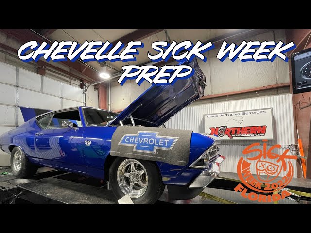 Beautiful 1969 Chevelle ss 396 ish big block on the Dyno. Famous John Audia on sick week cruising.