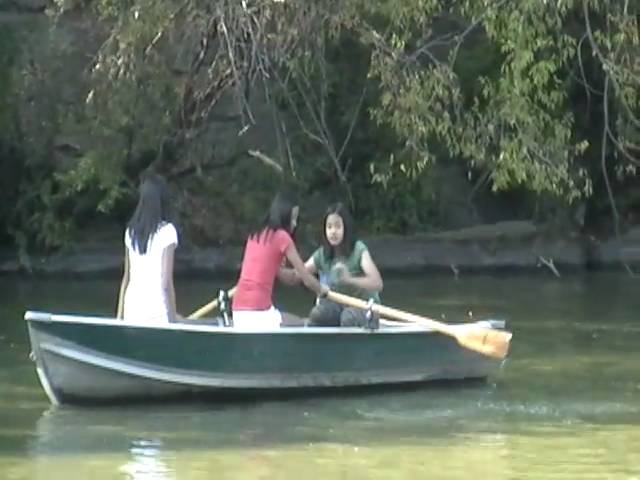 Kathryn, Cielo and Cousins Learning to Row Boat in Central Park