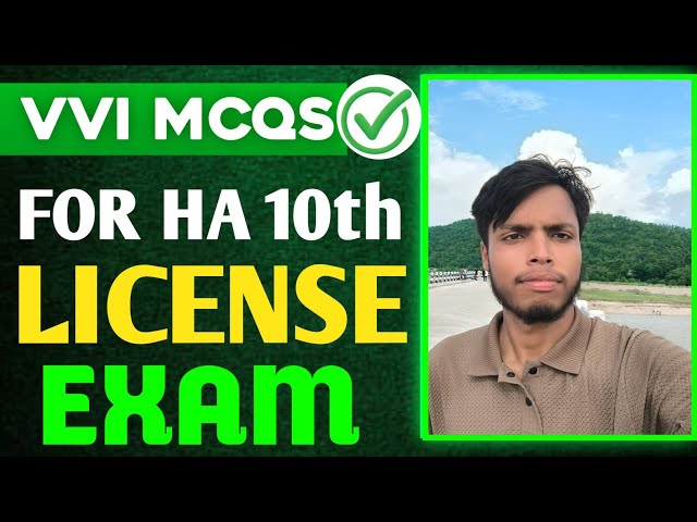 HA 10th License Exam VVI Questions✅ || HA License Exam Model Questions