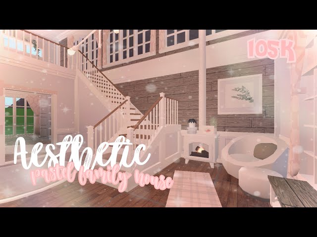 Aesthetic Pastel Family House Speedbuild || Roblox Bloxburg Build || 105k