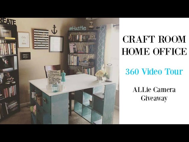 Craft Room/Office Tour 360 Video Camera Give Away! Use your mouse/finger to look around the room!!