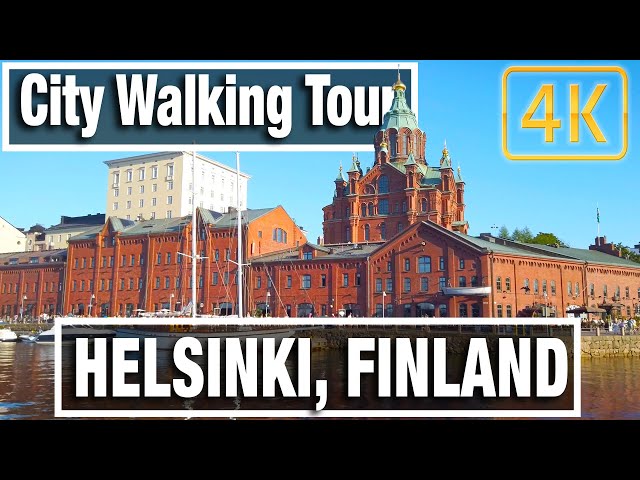 4K City Walks: Helsinki Finland Evening Walk  - Virtual Walk Walking Treadmill Video