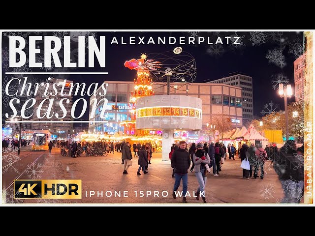 Berlin, Germany - CHRISTMAS MARKETS AT ALEXANDERPLATZ ☃️ 4K HDR - iPhone 15 Pro Walk | Winter 2023