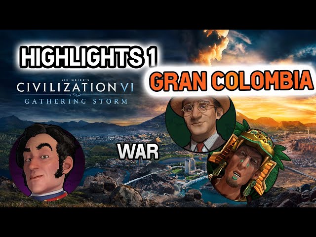 Civilization VI Deity highlights Simón Bolívar vs. Australia & The Aztecs | Early War | betrayal