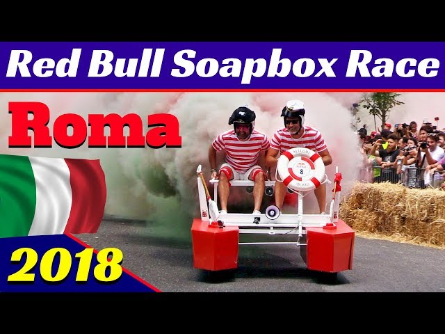 Red Bull Soapbox Race, Roma Villa Borghese 2018 Highlights! Funny Actions, Jumps, people & More!