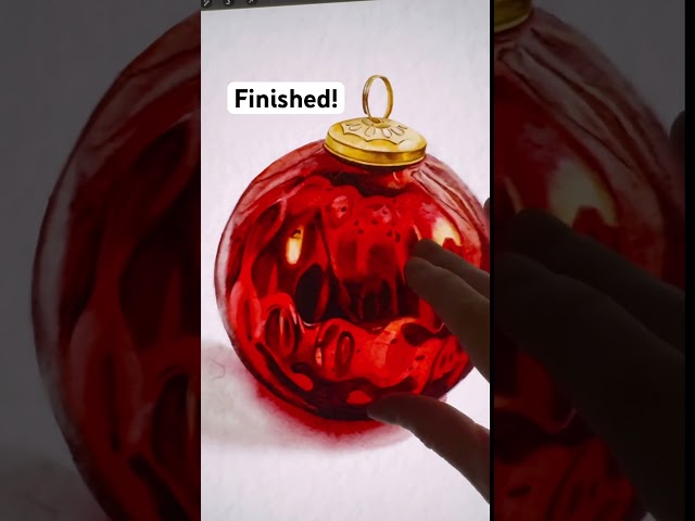 Draw with me - realistic ornament 🎄#procreate #drawing #satisfying #digitalart