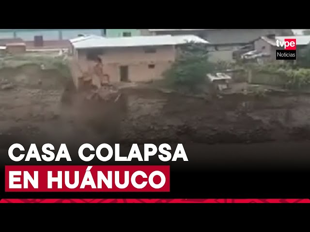 Casa colapsa en Huánuco tras el aumento del caudal del río Marañón