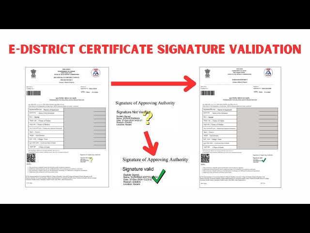 How to Validate Caste Certificate or e-District Certificate Signature !