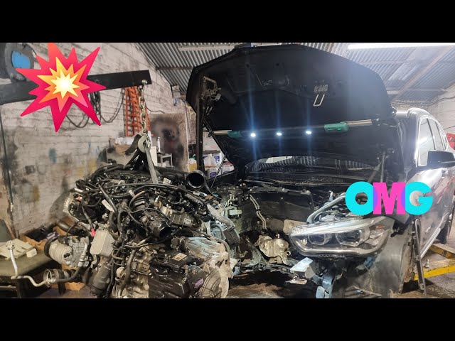 Bmw X1 xdrive2019. How to remove engine and open it up to found the problem !(piston 💥)