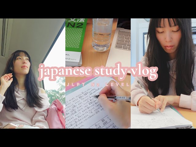 study vlog // how i learn japanese in a day, jlpt n2, realistic & productive