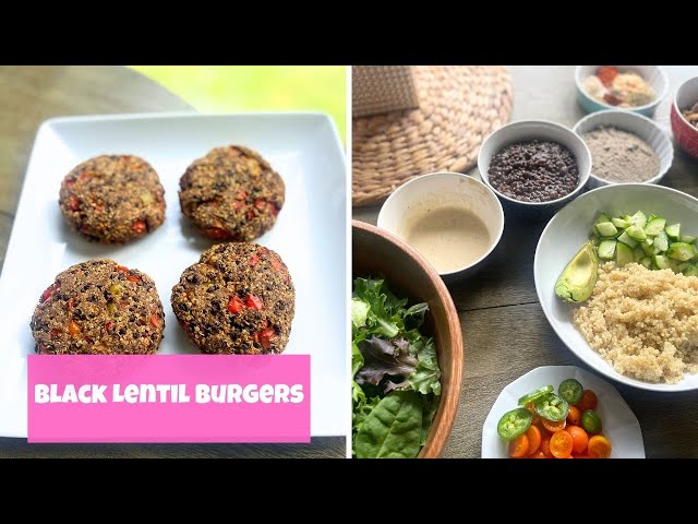 Delicious Fibroid-Friendly Black Lentil Burger Recipe