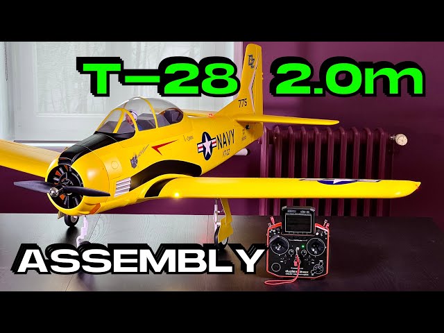 ASSEMBLY + RADIO SETTINGS • E-flite Carbon-Z T-28 Trojan 2.0mm PNP • (English/Français 4K 60fps)