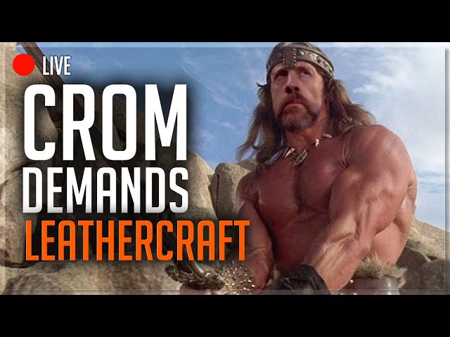 🔴LIVE - Leathercraft - Making a Canteen / Costrel - Waxing and Sealing