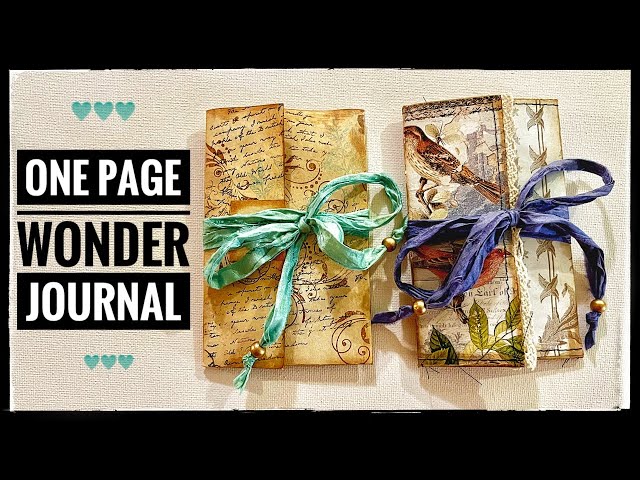 Journal Making - One Page Wonder Journal with Flips! - Tutorial