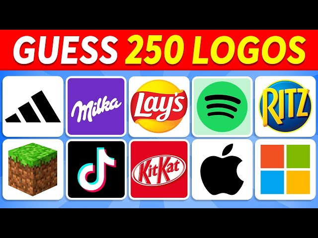 Guess The Logo in 3 Seconds | 250 Famous Logos | Logo Quiz 2024