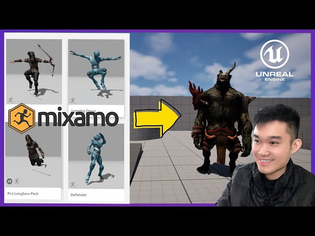 免費3D角色和動畫資源 Mixamo 導入 Unreal Engine 藍圖操控手把手教學！