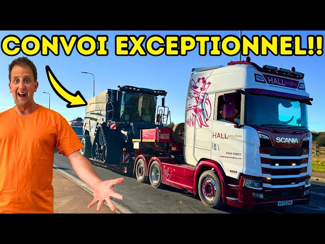 DELIVERING A BRAND NEW £600,000 COMBINE | WIDE LOAD | #truckertim