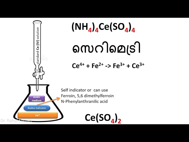 Cerimetry in Malayalam B. Pharmacy First year Pharmaceutical Analysis