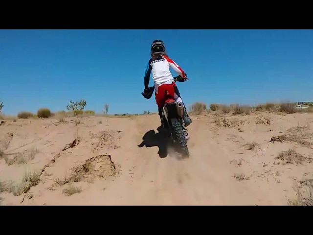 Cassandra, 11yrs old, riding the CRF150R 9-23-3018