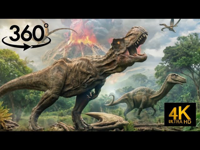 Realistic 360 Sunset Dinosaur Attack #360  #dinosaur