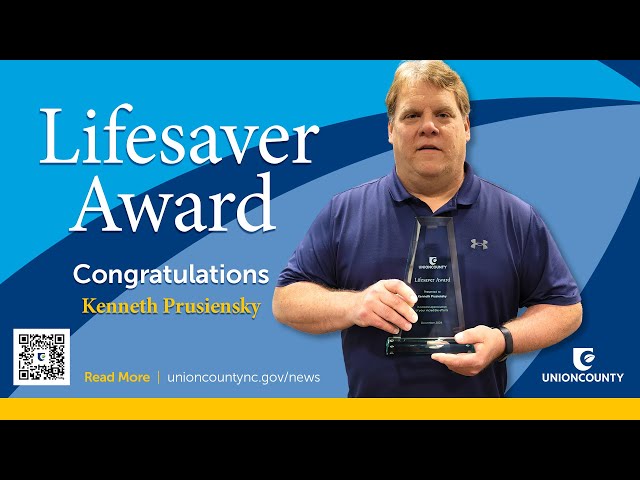 Union County Nutrition Coordinator Kenneth Prusiensky Receives Lifesaver Award for a Second Time