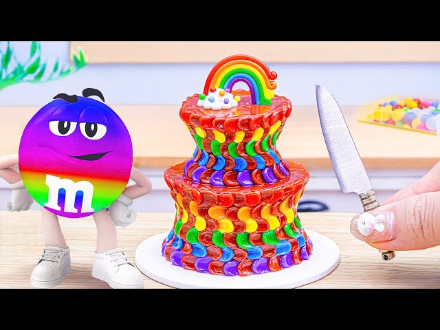 Amazing Chocolate Cake Dessert | Satisfying Mini Rainbow Chocolate Cake Recipe | ASMR Miniature cake