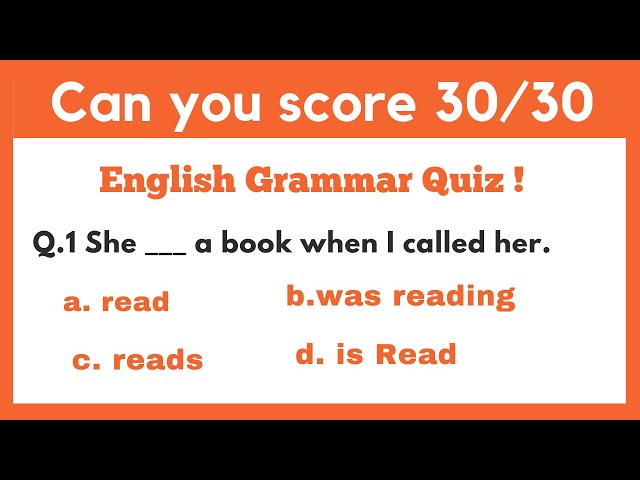 30+ Questions English Grammar Quiz | Test your English| Emania study mentor