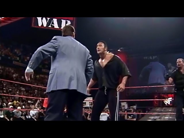 The Rock vs Mark Henry w/ D'Lo Brown - Vince McMahon Ringside Part 2 - RAW IS WAR!