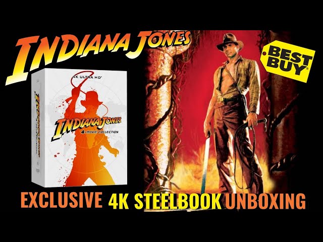 Indiana Jones 4-Movie Collection Best Buy Exclusive 4K Ultra HD Steelbook Unboxing