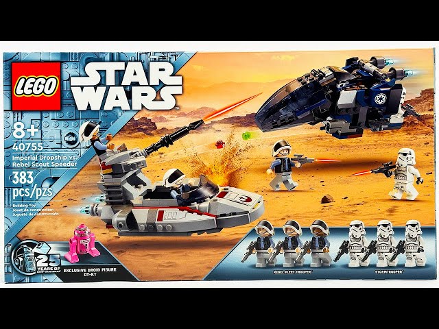 LEGO Star Wars Imperial Dropship vs Rebel Scout Speeder (40755) Review!