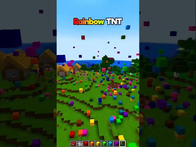 Rainbow TNT🤯🌈 #minecraft #shorts