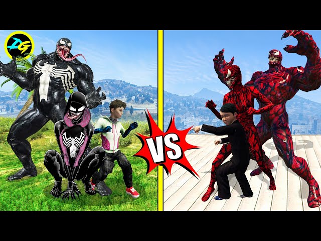 VENOM Family Vs CARNAGE Family in GTA 5