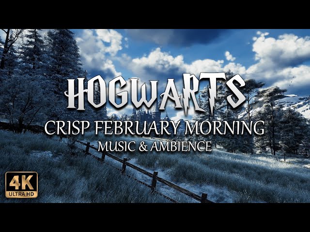 A Crisp February Morning at Hogwarts | 4K Harry Potter Music & Ambience