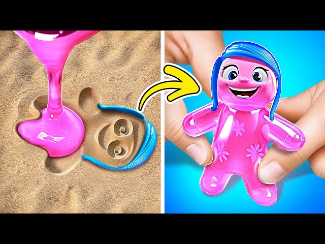 Fazendo a Alegria Squishy na areia! ⌛😃 DIY de Divertida Mente 2 com papel🎨