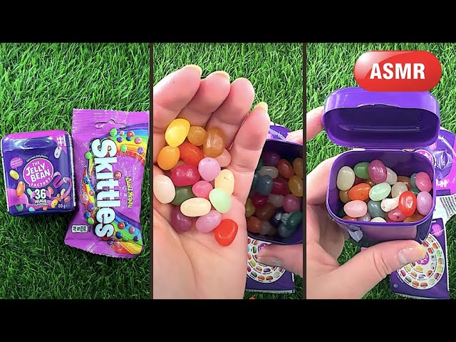 ASMR MUKBANG Jelly Bean Unboxing . Lollipop Satisfying Candy. ASMR Sweet #compilation