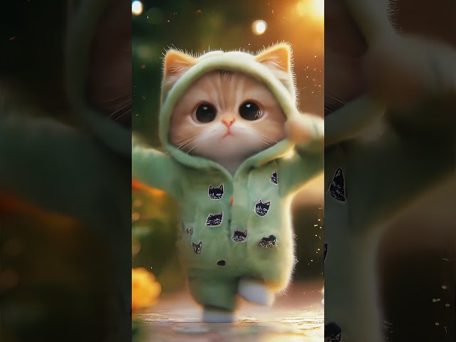 Cute Baby Cat Dancing 🥰 #cute #cat #midjourney #funny #baby