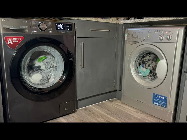 WASH RACE | LG ThinQ v Indesit WIL143 | Cotton prewash 90c | Full cycle