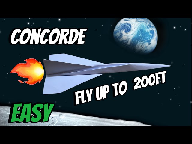 How To Make a Paper Jet (Concorde)