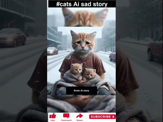 sad ai cat stories #shorts #viralshorts #youtubeshorts #cats #funny #viral #tiktok #trendingshorts