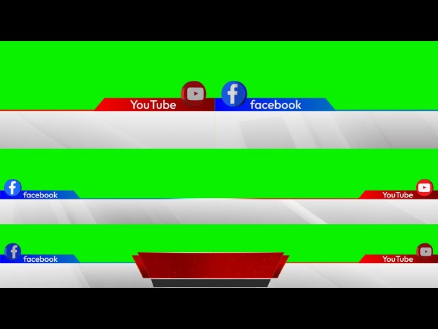 Green Screen Social Media Lower Third | Facebook Logo Animation, YouTube Logo Chroma key