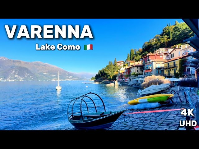 Varenna Italy 4K Walking Tour 🇮🇹 | Lake Como, Villa Monastero & Castello di Vezio